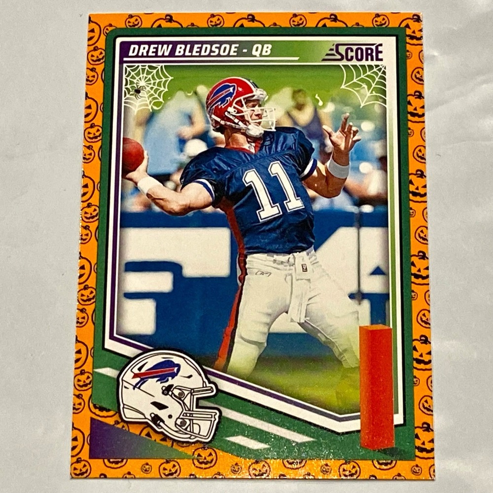 2025 Panini Score NFL Drew Bledsoe QB Buffalo Bills #11 Pumpkin Parallel Card 37